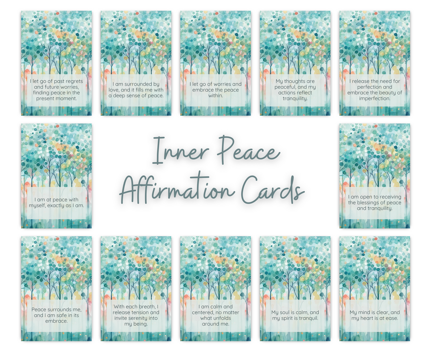 Inner Peace Affirmation Cards