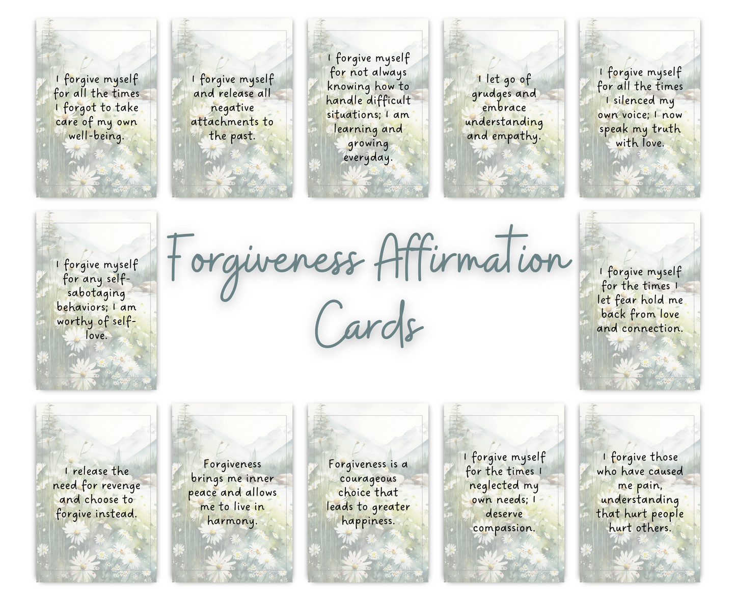 Forgiveness Affirmation Cards