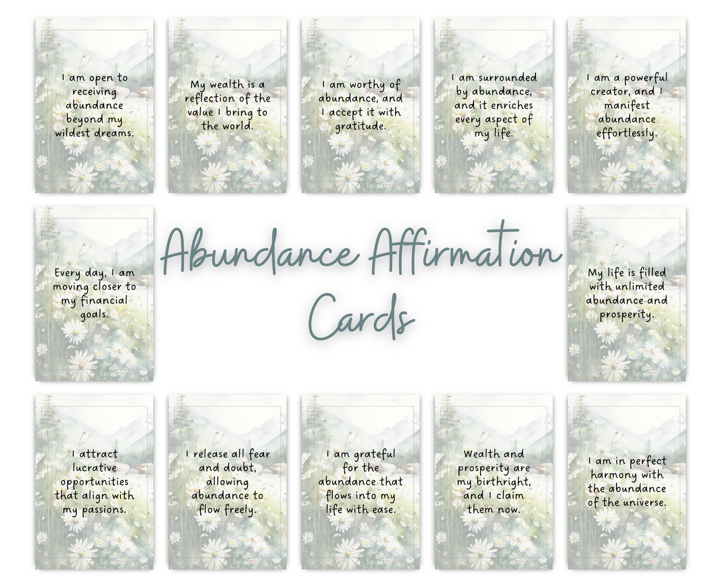 Abundance Affirmation Cards